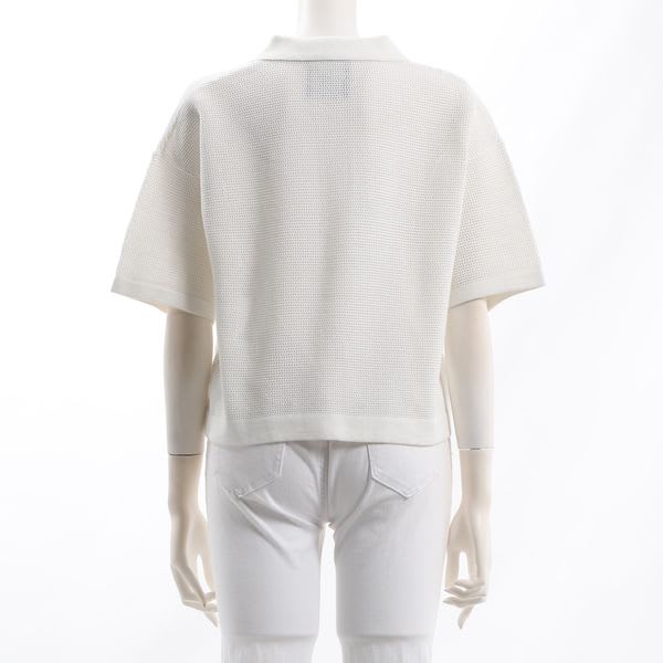 クロッシェ手編み風ニットポロ