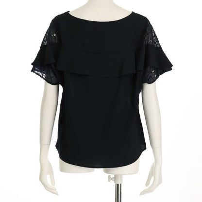 フラワー刺繍フリルブラウス