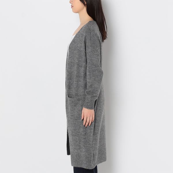 ポケット付きロングカーディガン