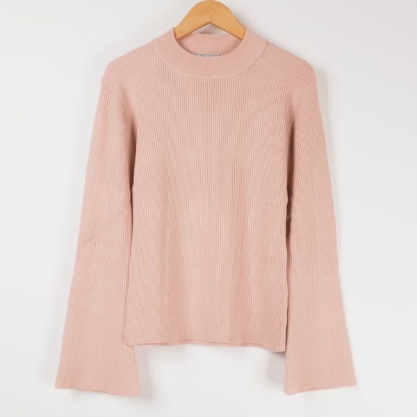 ベルスリーブリブニット