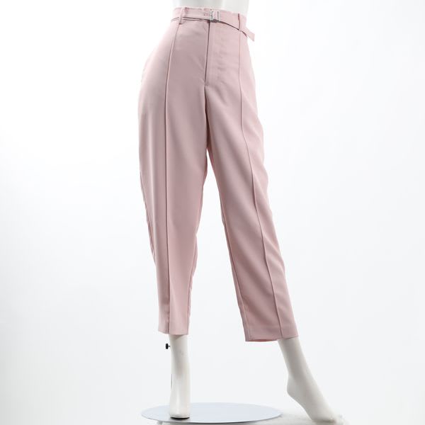 ベルト付きセンターシームテーパードパンツ