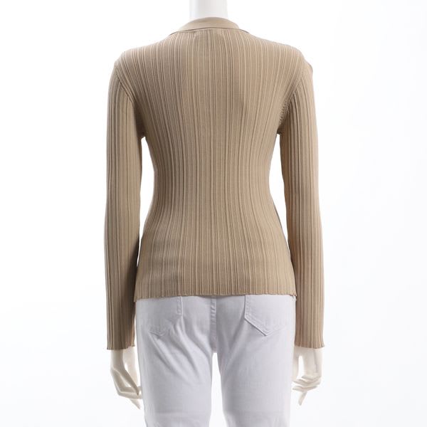 襟付きリブニット