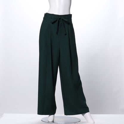 ウエストリボンワイドパンツ