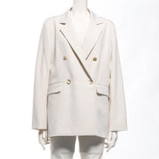 【セットアップ】ゴールドボタンダブルジャケット