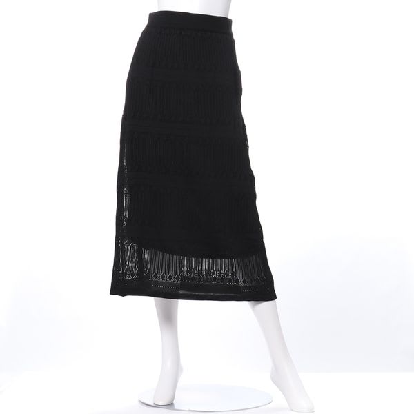 透け感ニットスカート