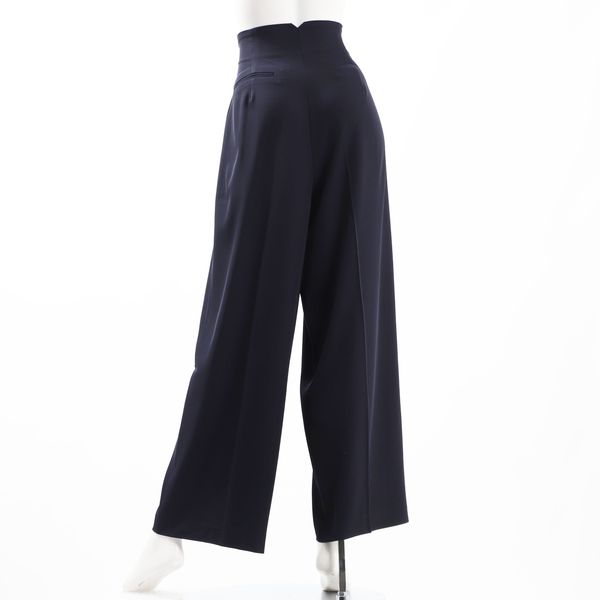 タック入りハイウエストワイドパンツ