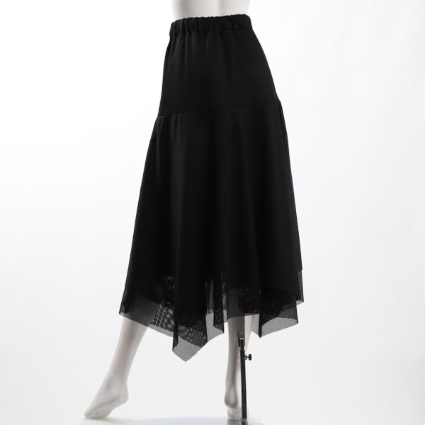 メッシュ切り替えマーメイドスカート