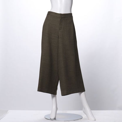 ストレッチ麻調ガウチョパンツ