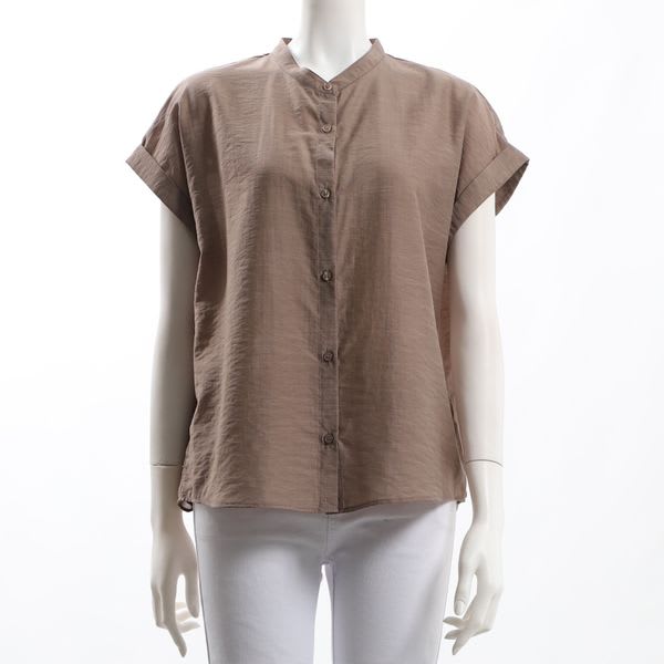 バンドカラーブラウス