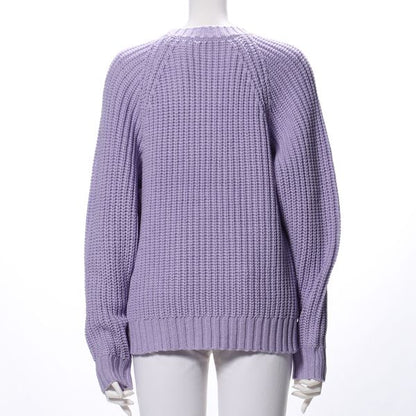 ロービングヤーンシンプルシルエットニット