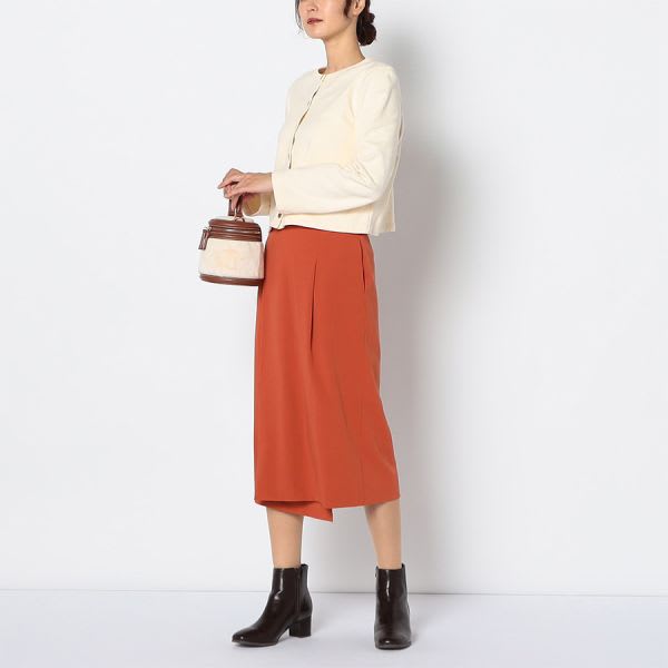 ラップ風デザインセミタイトスカート