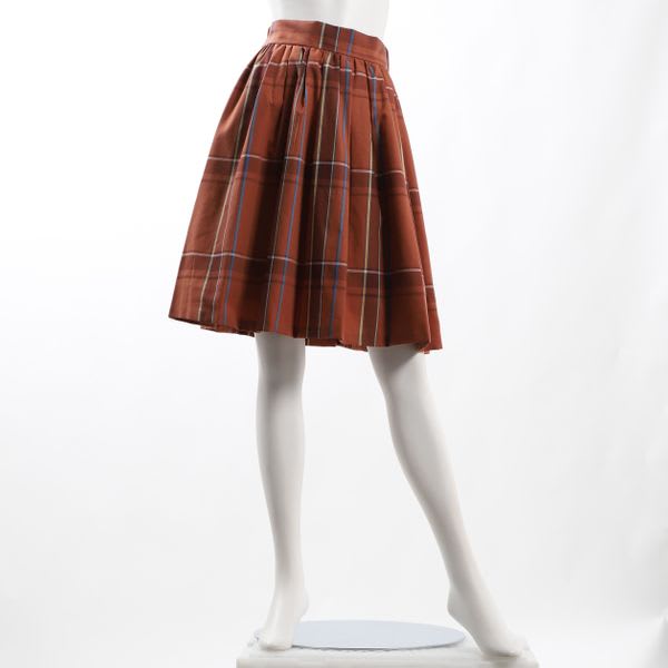 チェック柄フレアスカート