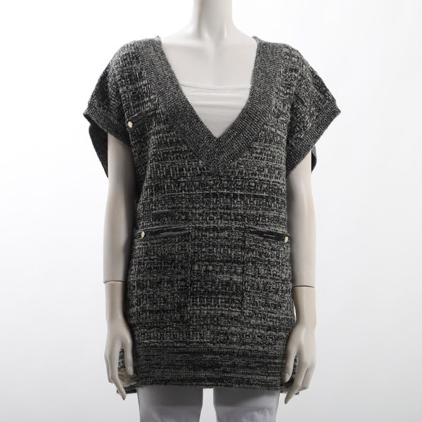 ツイードニットベスト