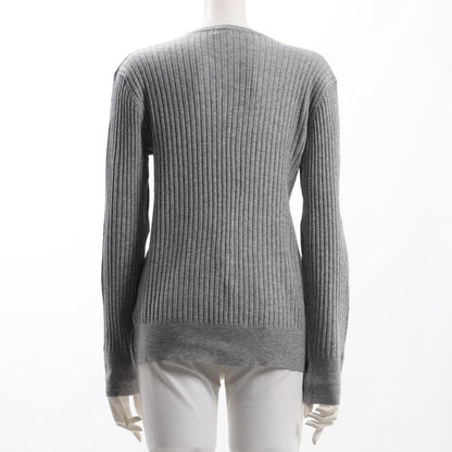 パールボタンリブニットカーディガン