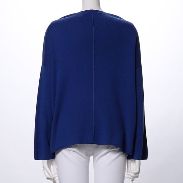 スラッシュドネックドロップショルダーニット