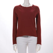 ラウンドネックリブニット