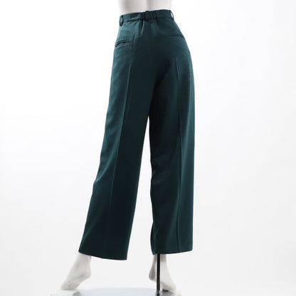 起毛マットサテンツータックテーパードパンツ