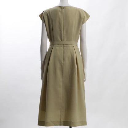 前後タックリボンベルト付きワンピース