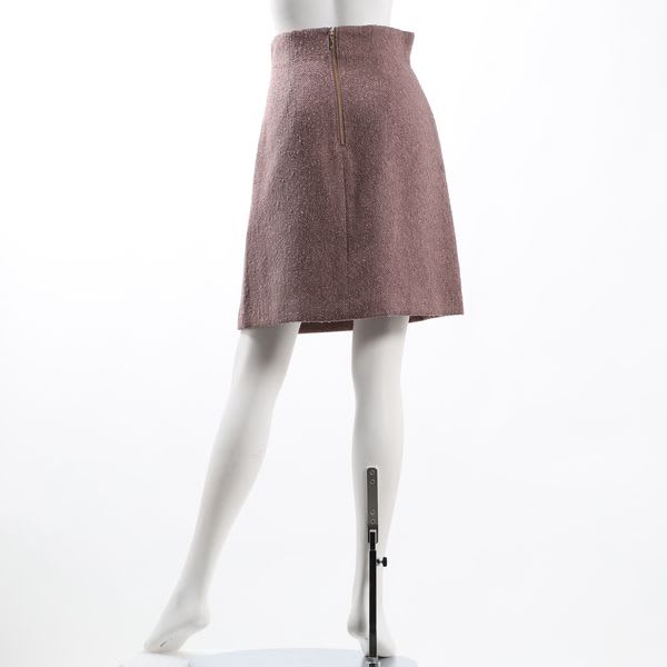 ニュアンスツイード台形スカート