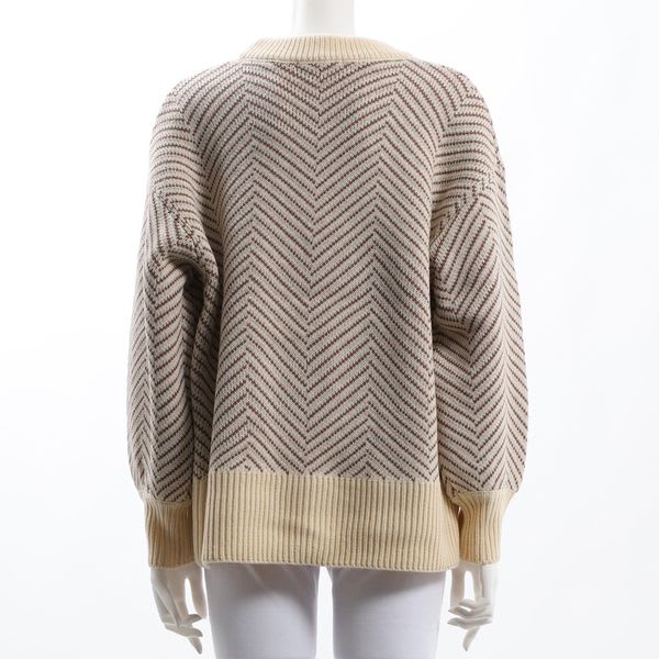 ヘリンボーンニット