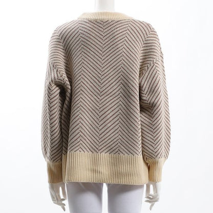 ヘリンボーンニット