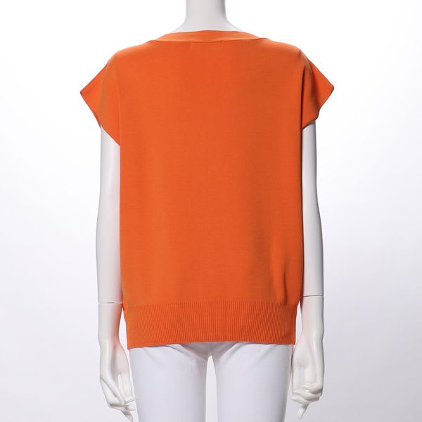 シンプルデザインフレンチスリーブニット