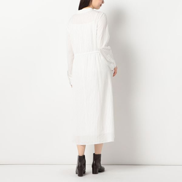 ドロストデザインストライプ柄ワンピース