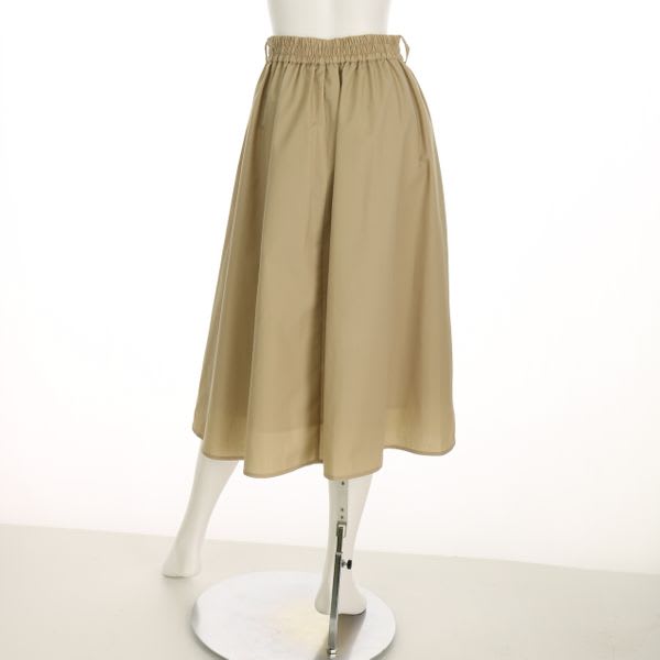 ボタンデザインギャザーフレアスカート