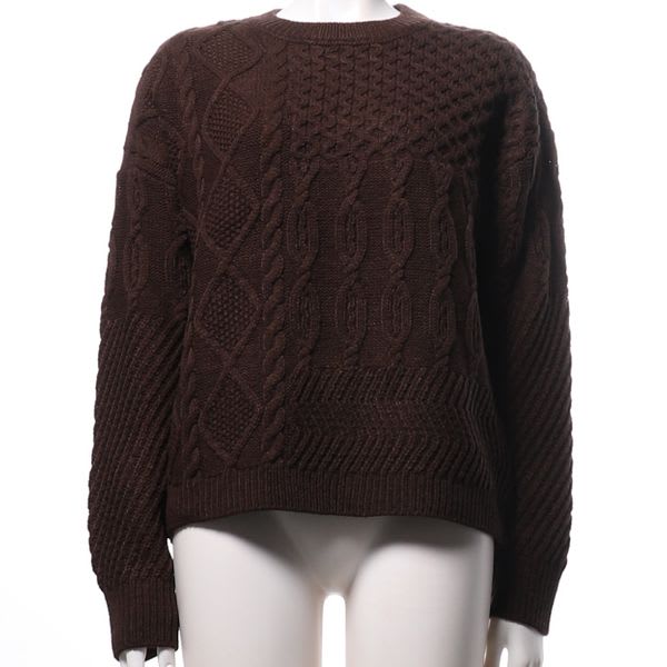 デザイン編みニット