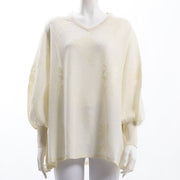 リーフジャガード花柄ニット