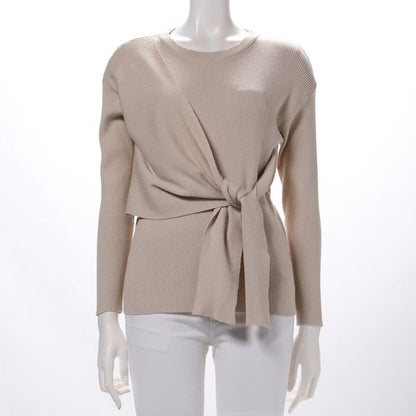 フロント結びデザインリブニット