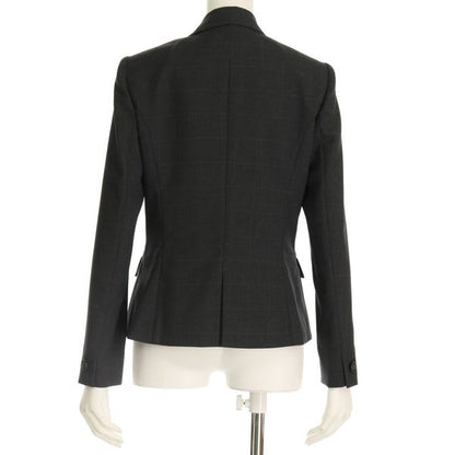 チェック柄一つボタンジャケット