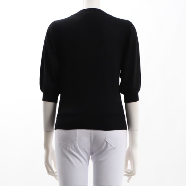 ボリュームスリーブクルーネックニット