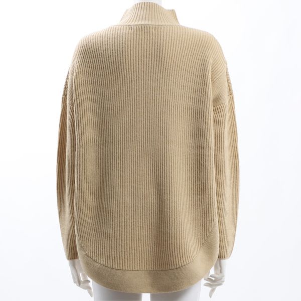 裾デザインハイネックニット