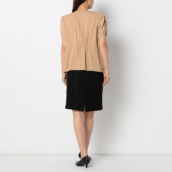 ふんわりお袖前開きブラウス