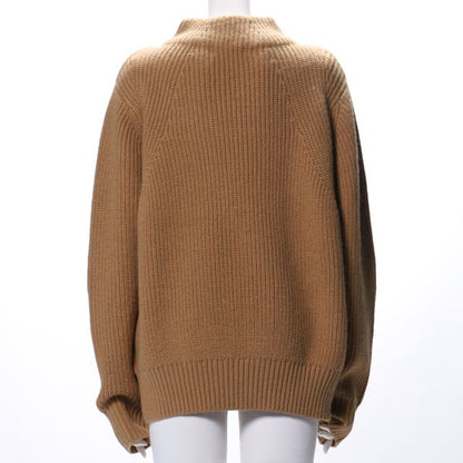 畦編みオフネックニット