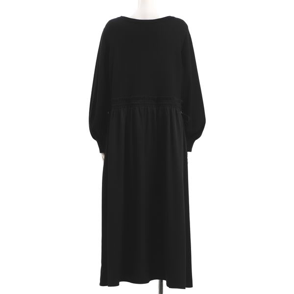 シャーリングウエスト切り替えドッキングワンピース