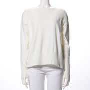 リブ切り替えドロップショルダーニット