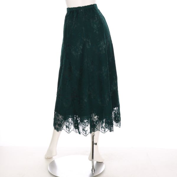 起毛レース総レーススカート