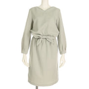 フロントリボンタックワンピース