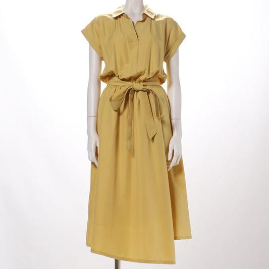 ウエストリボンスキッパーネックワンピース