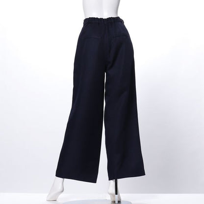 シャンブレーカルゼタック入りワイドパンツ