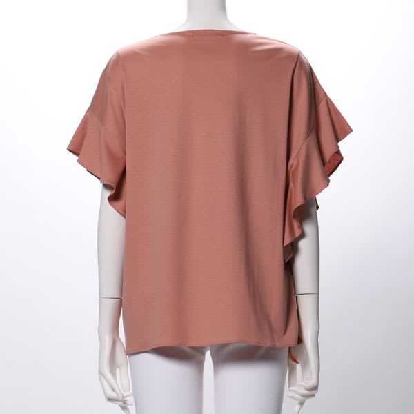 ラッフルスリーブカットソー