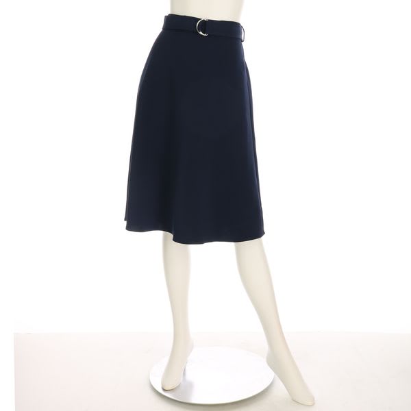 Dカンベルト付きフレアスカート