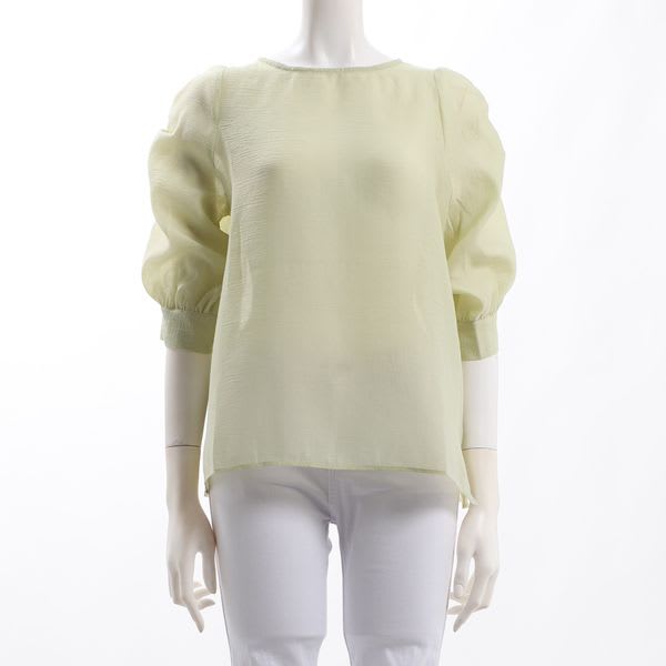 ふんわりスリーブシアーブラウス