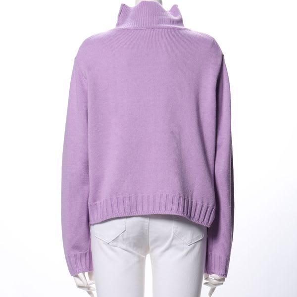 ハイネックドロップショルダーニット