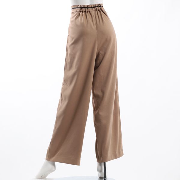 バイカラーデザインワイドパンツ