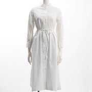 ウエストリボン前開きワンピース