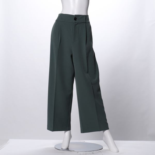 ハイウエストボタンワイドパンツ