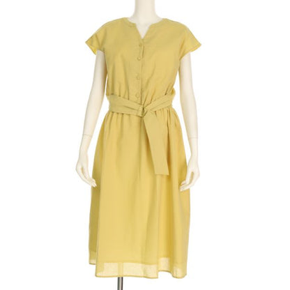 ウエストベルトデザインワンピース